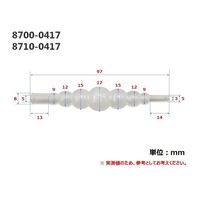 アズワン チューブコネクター(凸凹型) 10個入 8700-0417 1袋(10個) 3-8176-01（直送品）