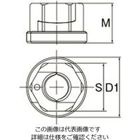 エスコ M24 ツインナット EA637GX-24 1個（直送品）