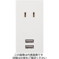 エスコ AC100V/14A タップ(USBポート付/ホワイト) EA940CD-117A 1セット(3個)（直送品）