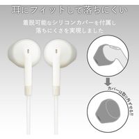 エレコム ステレオヘッドホン/セミオープン型/φ3.5/13.6mmドライバ/FAST MUSIC/F10IA/ホワイト 1個