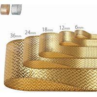 シモジマ HEIKO ソフトメタルリボン 18×20 ゴールド 001401301 1セット(1巻入×4巻 合計4巻)（直送品）