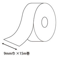 シモジマ シングルサテンリボン 9×20 シロ 001419901 1セット(6巻)