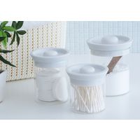 シリコンリッドジャー ガラスL ホワイト SJ-501 1セット（4個入） 藤栄（直送品）