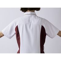 住商モンブラン スクラブ レディス 半袖 白×ワイン 6L 73-2106 1枚　スクラブ（直送品）