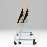 【組立設置込】イトーキ 折りたたみテーブル 天板抗菌 幕板付タイプ（棚付）ホワイト 幅1200×奥行450×高さ720mm 1台（直送品）