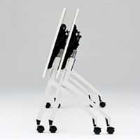 【組立設置込】イトーキ 折りたたみテーブル 天板抗菌 スチール幕板付タイプ（棚付） 幅1500×奥行450×高さ720mm 1台（直送品）