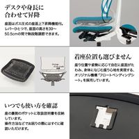 【設置込】イトーキ セレーオ チェア ハイバック クロス 可動肘付 アルミ脚 ホワイト×ブラック KF-587GS-ZWT1 1台（直送品）