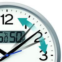 セイコータイムクリエーション ハイブリッド電波掛時計 ZS250S 1個 直径350mm 壁掛け アナログ 温度 湿度 カレンダー表示