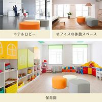 ネットフォース カラ ロビーチェア ロースツールS丸形アイボリー 2台 三日月形 オレンジ 1台 ちょうちょ形 グレー 1台幅670mm1セット4台入（直送品）