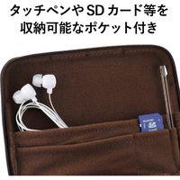エレコム 電子辞書ケース/2way/イヤホン・タッチペン・SDメモリ収納ポケット付/Lサイズ/ブラック DJC-024LBK 1個