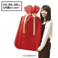 ササガワ 不織布巾着袋 赤 超BIG 1P 50-3951 1枚