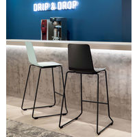 【組立設置込】コクヨ ミケット ハイチェア 黒脚 張りぐるみ 布 ダークフォレスト 1脚（直送品）