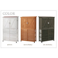 住まいスタイル 収納庫付室外機カバー 幅1005×奥行465×高さ1660mm ダークブラウン DNS-N0707DBR 1台（直送品）