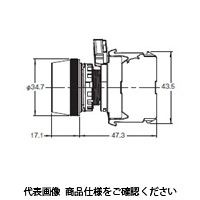 オムロン 押ボタンスイッチ 照光/フルガード形 金属ベゼル 透明青 青 A30NLーMGMーTAAーG202ーAE 1セット(2個)（直送品）