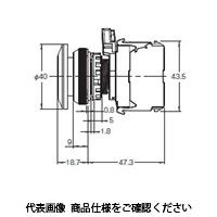 オムロン 押ボタンスイッチ 照光/きのこ形 金属ベゼル 透明青 青 A30NLーMMAーTAAーG002ーAE 1セット(2個)（直送品）
