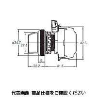 オムロン 照光 3ノッチ セレクタスイッチ 黄 透明黄 A30NWー3MMーTYAーP202ーYA 1セット(2個)（直送品）
