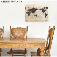 マッチングジャパン 大判 ラミあり 知育ステッカー 地図『世界地図_Lサイズ/BR』 CO-10014-AS（直送品）