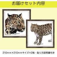 マッチングジャパン フチなし ラミあり フレームステッカー リアル動物『動物_05』 CO-9047-AS 1個(2枚セット)（直送品）