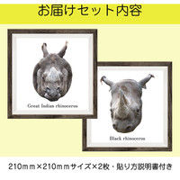 マッチングジャパン フチなし ラミあり フレームステッカー リアル動物『動物_18』 CO-9060-AS 1個(2枚セット)（直送品）