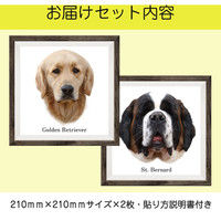 マッチングジャパン フチなし ラミあり フレームステッカー リアル動物『動物_21』 CO-9063-AS 1個(2枚セット)（直送品）