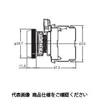 オムロン 押ボタンスイッチ 照光/平形 金属ベゼル 透明白 黄 A30NLーMNAーTWAーG002ーYD 1セット(2個)（直送品）
