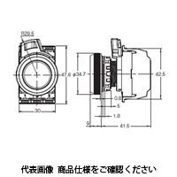 オムロン 押ボタンスイッチ 非照光/平形 金属ベゼル 黒 A30NNーMNMーNBAーP111ーNN 1セット(3個)（直送品）