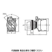 オムロン 照光 2ノッチ セレクタスイッチ 青 透明青 A30NWー2MMーTAAーG100ーAC 1セット(2個)（直送品）