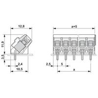 フエニックス・コンタクト プリント基板用端子台 ねじ接続式 極数15 PTA 1，5/15ー5，0 1セット(50個)（直送品）