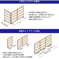 Garage AP（エーピー）パネル パーテーション 幅600×奥行40×高さ1374mm クリア 1枚（直送品）