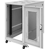 サンワサプライ 19インチサーバーラック（18U） 幅600×奥行1000×高さ1020mm ライトグレー 1台（直送品）