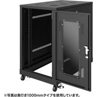 サンワサプライ 19インチサーバーラック（18U） 幅600×奥行900×高さ1020mm ブラック 1台（直送品）