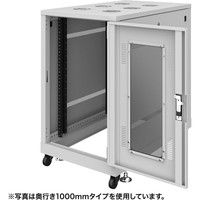 サンワサプライ 19インチサーバーラック（18U） 幅600×奥行900×高さ1020mm ライトグレー 1台（直送品）