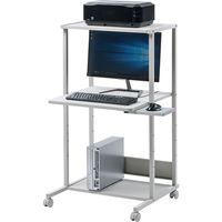 サンワサプライ パソコンラック 幅650×奥行610×高さ1150mm ライトグレー RAC-EC36 1台