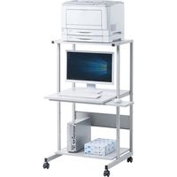 サンワサプライ パソコンラック 幅650×奥行655×高さ1200mm ライトグレー RAC-EC73 1台（直送品）