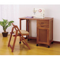 ファミリー・ライフ 木製折りたたみデスク＆チェア 03318 1セット（直送品）