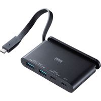 USBハブ　USB3.2Gen2　USB-C　Type-C×2、USB3.2Gen2×2　USBポート　USB-3TCH17BK　サンワサプライ　1個（直送品）
