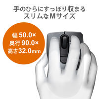 ワイヤレスマウス 静音マウス 無線 3ボタン チルトホイール ブルーLED 黒 M-FPG3DBSBK エレコム 1個