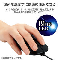 マウス 有線マウス 高耐久 ブルーLED 3ボタン 簡易包装 3年保証 白 M-K7UBWH/RS エレコム 1個