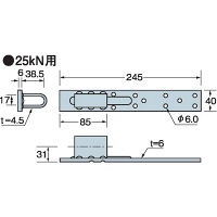 タナカ ビスどめホールダウンU25KN用 AF4246 1箱(25個入)（直送品）