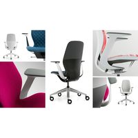 くろがね工作所 Steelcase SILQチェア アーム付 シーガル/カーボンメタリック グレージュ 418A000SC-F2（5W47） 1脚（直送品）