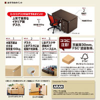 ARAN WORLD EIDOS エイドス フリーアドレスデスク 天板3連 幅3600×奥行1400×高さ700mm ダーク 1台（12梱包）（取寄品）