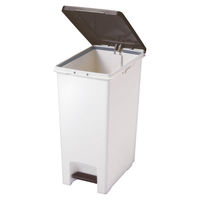 アスベル 防臭エバンペダルペール スリム 45L ゴミ箱 ブラウン 1個 フタ キャスター付ダストボックス 日本製 幅283×奥行き428×高さ580mm