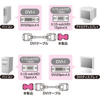 サンワサプライ DVIアダプタ（DVI-VGA） AD-DV01K2 1個（直送品）