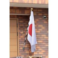 日本製 日の丸国旗セット 幅700mm 奥行1050mm（直送品）