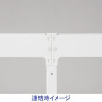 オカムラ BRIO ブリオ 連結用セット 天地6段 ホワイトフレーム 木棚板 プライズウッドミディアム 幅890×奥行450×高さ2000mm 1台（取寄品）