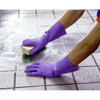 【ビニール手袋】 ショーワグローブ ビニトップ厚手 No.132 バイオレット L 1双