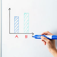 アスクル　ホワイトボードマーカー　インク容量2倍　青　中字丸芯　1セット（50本：10本入×5箱）  オリジナル