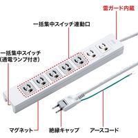 サンワサプライ 電源タップ TAP-F37-5KSRP 1個