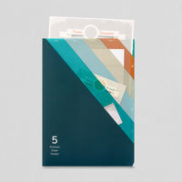 デザインフィル 5ポケットクリアホルダー<A4> ダイカットナンバー柄 青 35340006 1セット(3個)