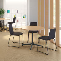 【組立設置込】コクヨ JUTO 会議テーブル U字 T字脚 アジャスター 塗装脚 幅1500×奥行750×高さ720mm ナチュラル/ブラック 1台（直送品）